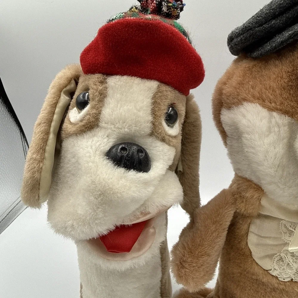 Vintage Fairway Friends Dog Puppet And Fox Puppet